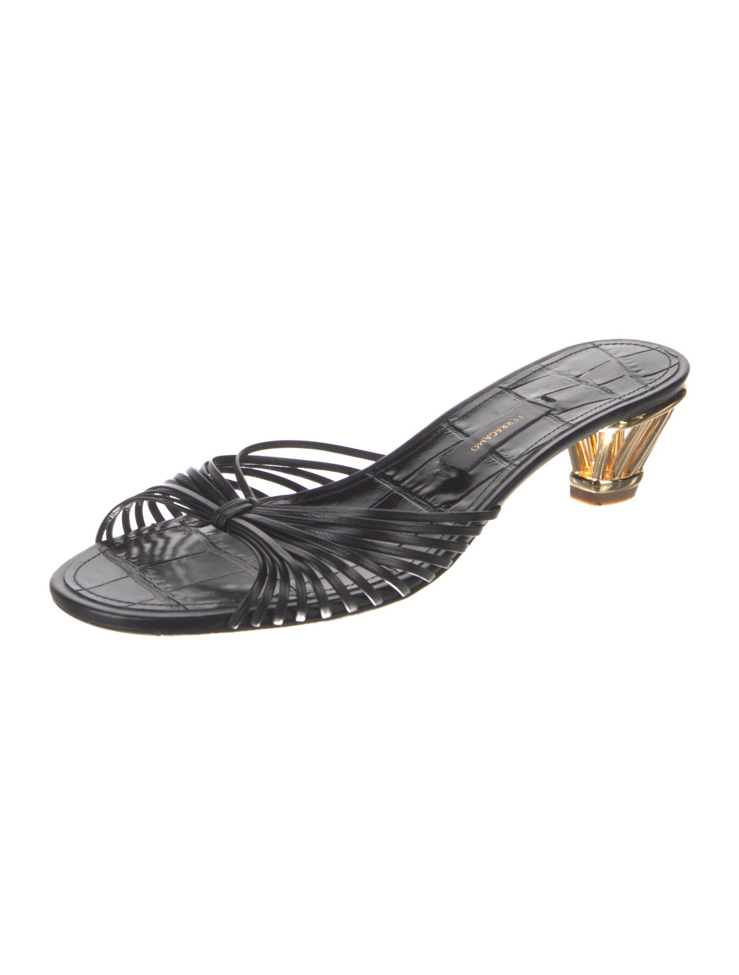 Ferragamo Leather Slides