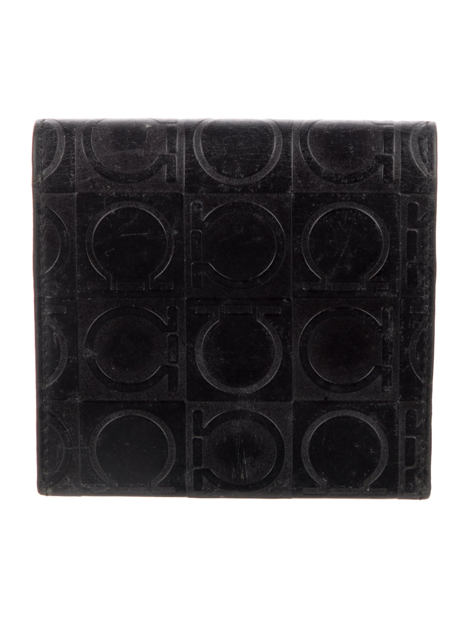 Ferragamo Leather Printed Compact Wallet