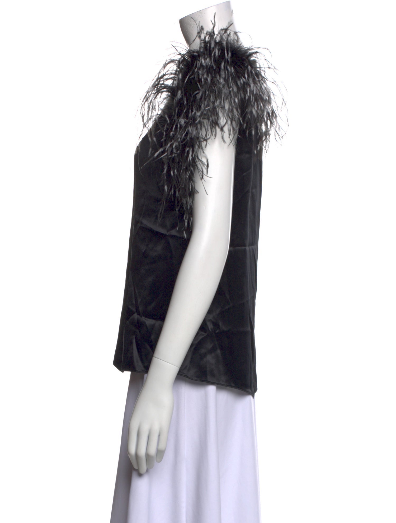 Ferragamo Bateau Neckline Short Sleeve Blouse