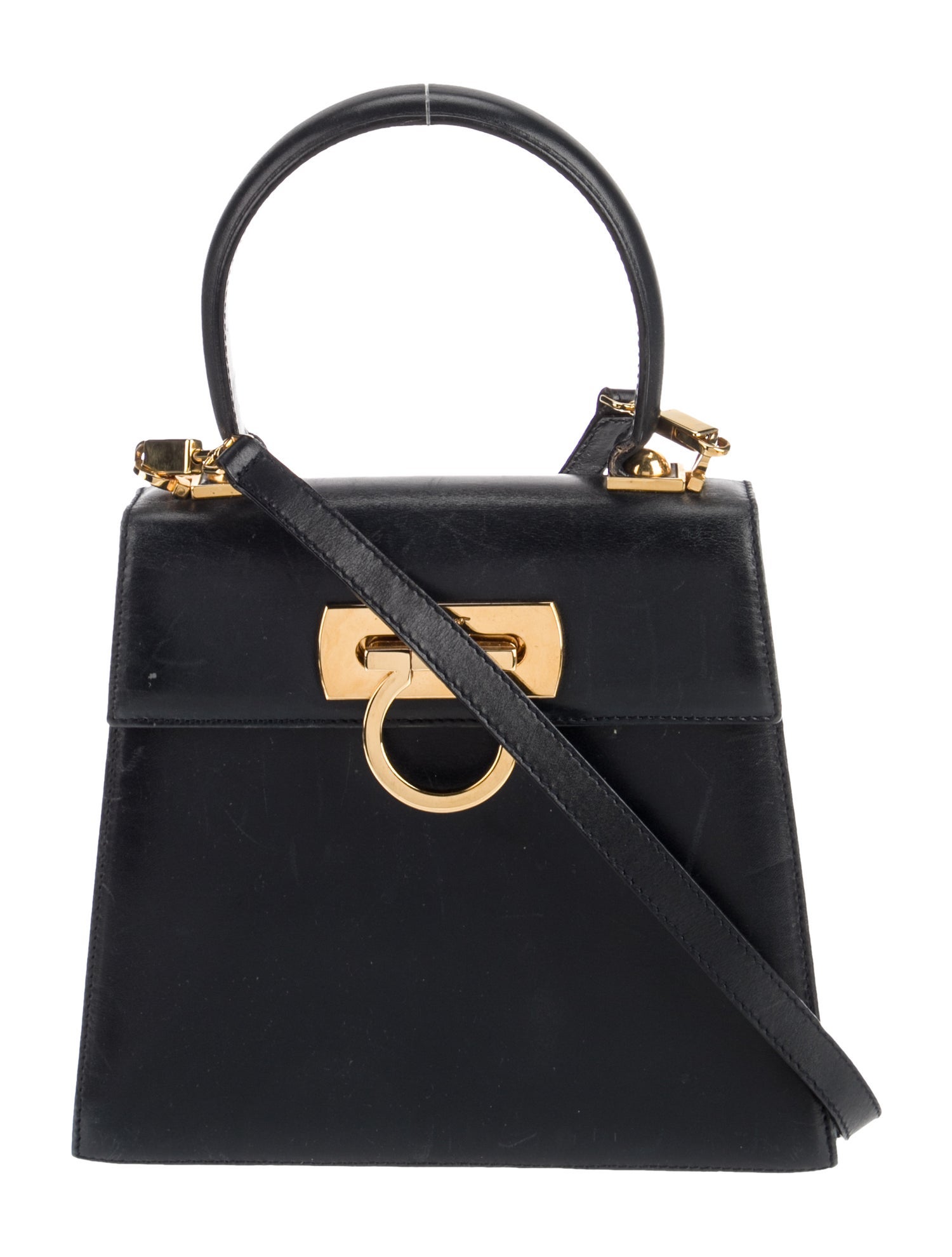 Ferragamo Leather Top Handle Bag