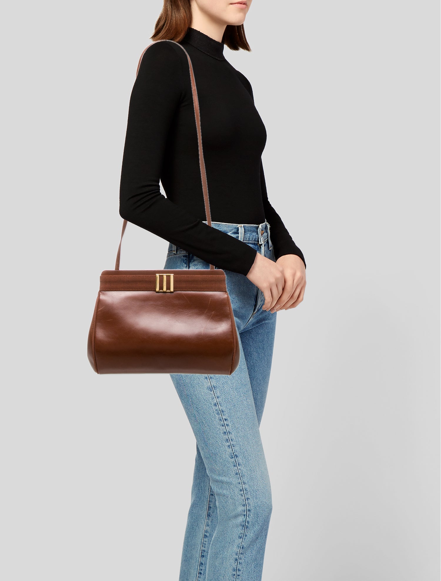 Ferragamo Leather Shoulder Bag