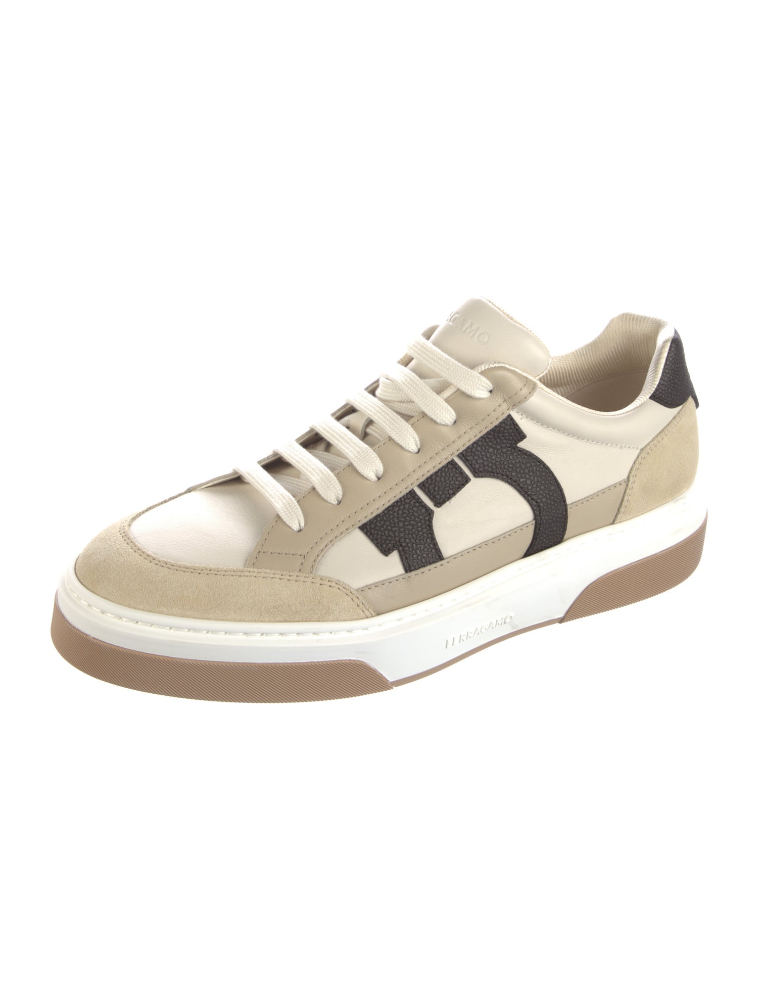Ferragamo Leather Printed Sneakers