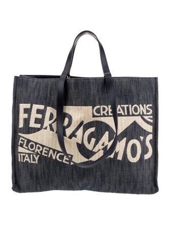 Ferragamo Denim Weekender Bag