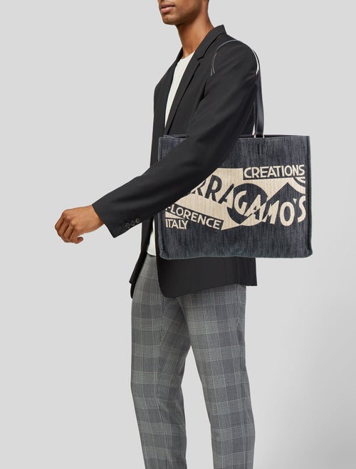 Ferragamo Denim Weekender Bag
