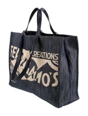 Ferragamo Denim Weekender Bag