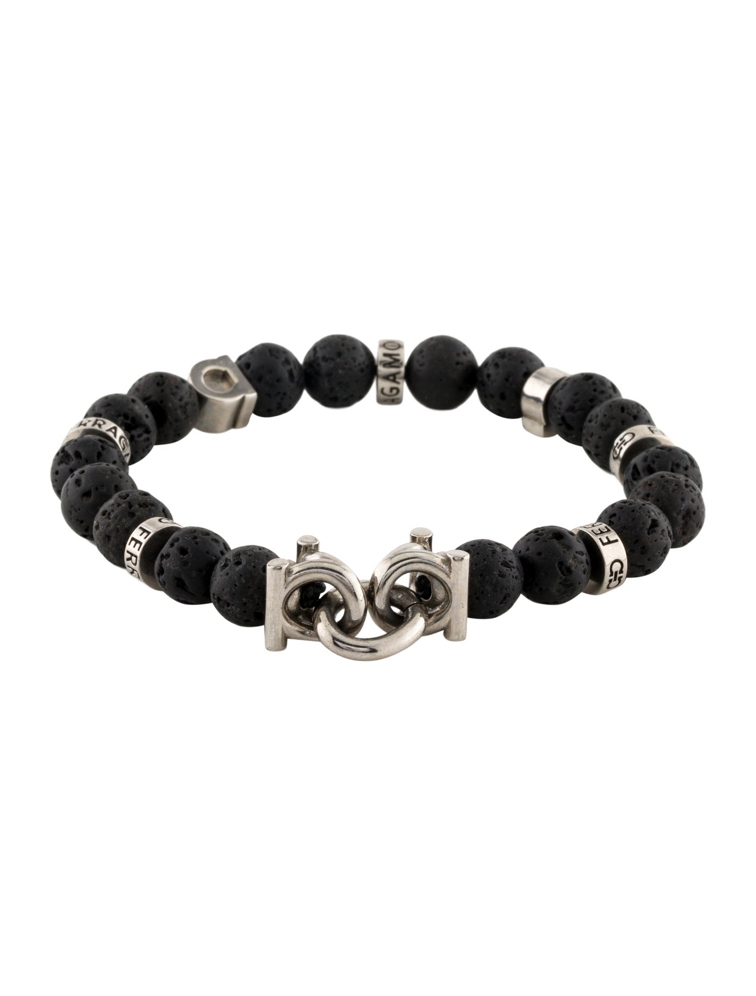 Ferragamo Gancini Elasticated Bead Bracelet