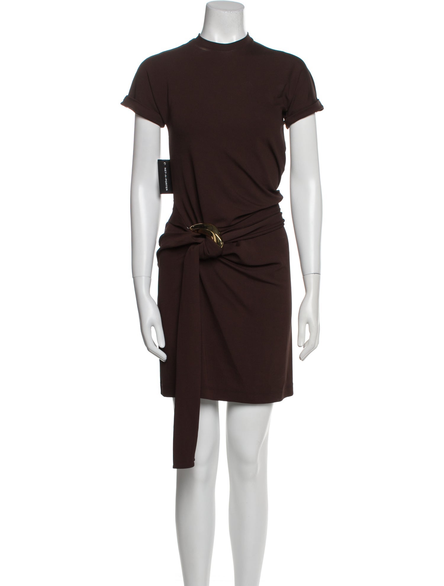Ferragamo Mock Neck Mini Dress