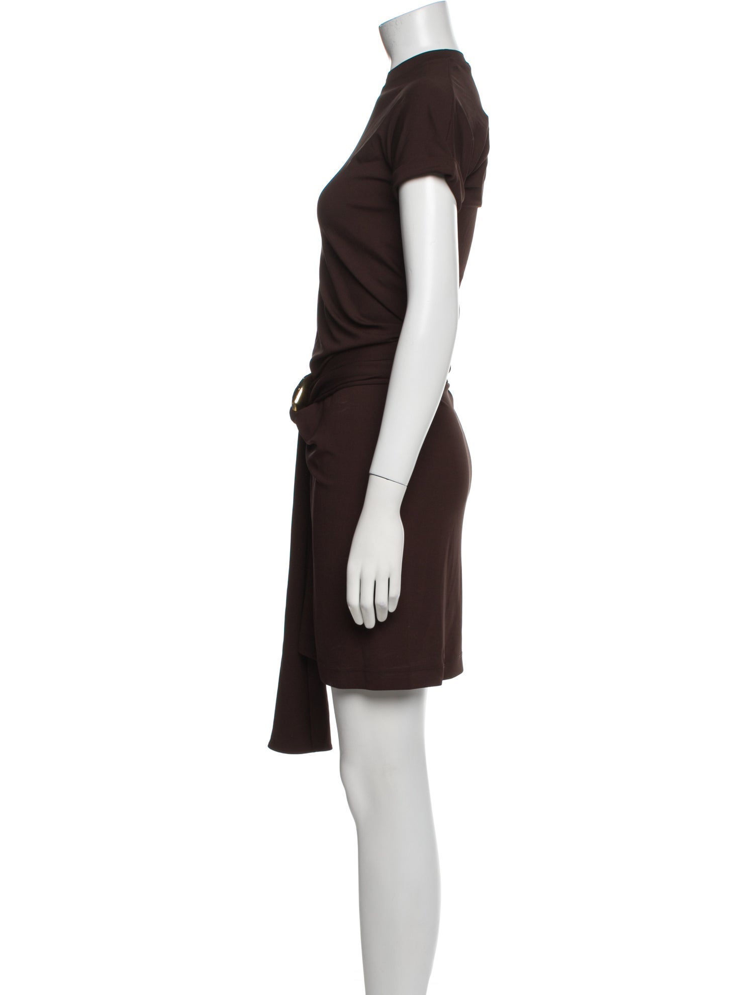 Ferragamo Mock Neck Mini Dress