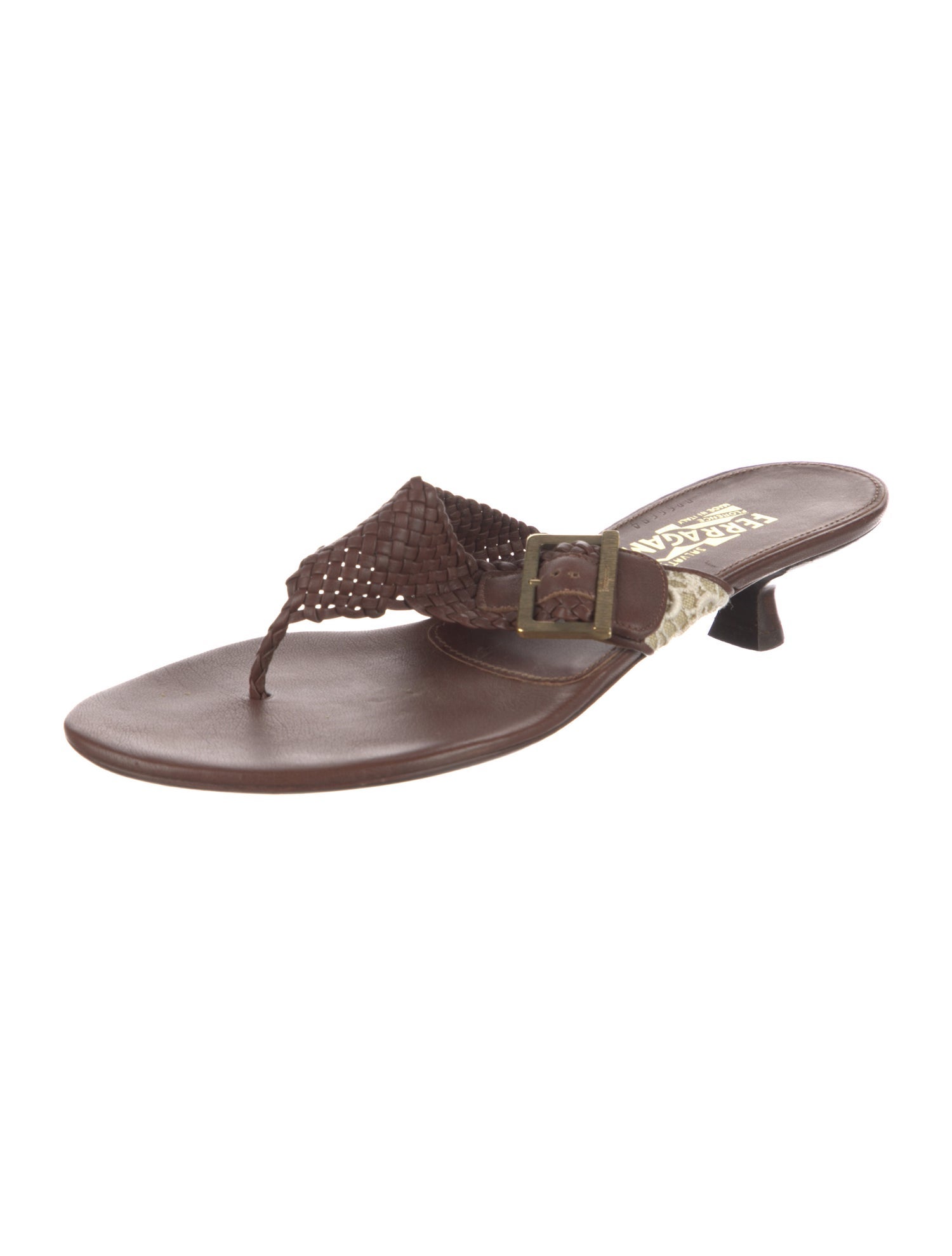 Ferragamo Leather Slides