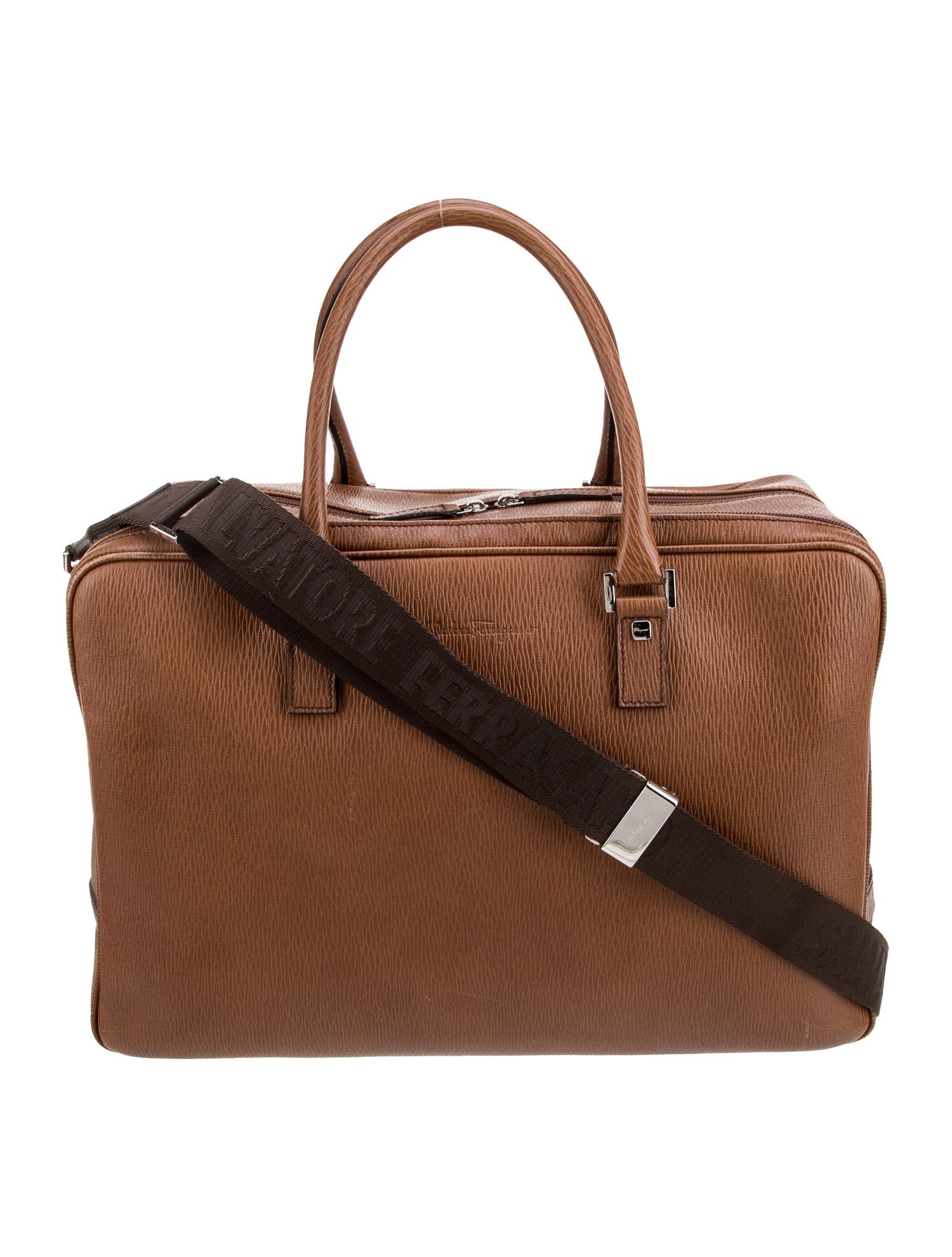 Salvatore Ferragamo Leather Messenger Bag