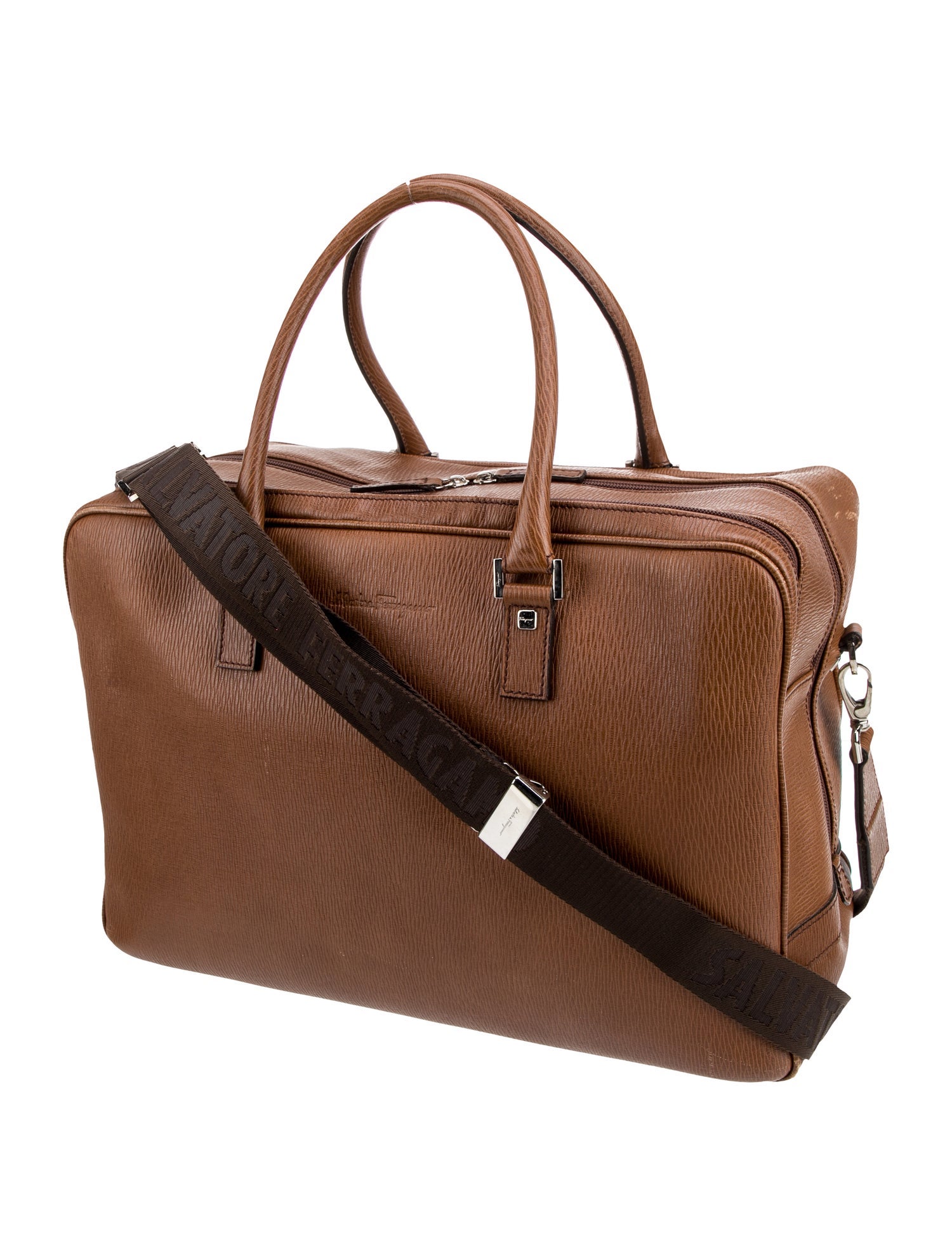 Salvatore Ferragamo Leather Messenger Bag