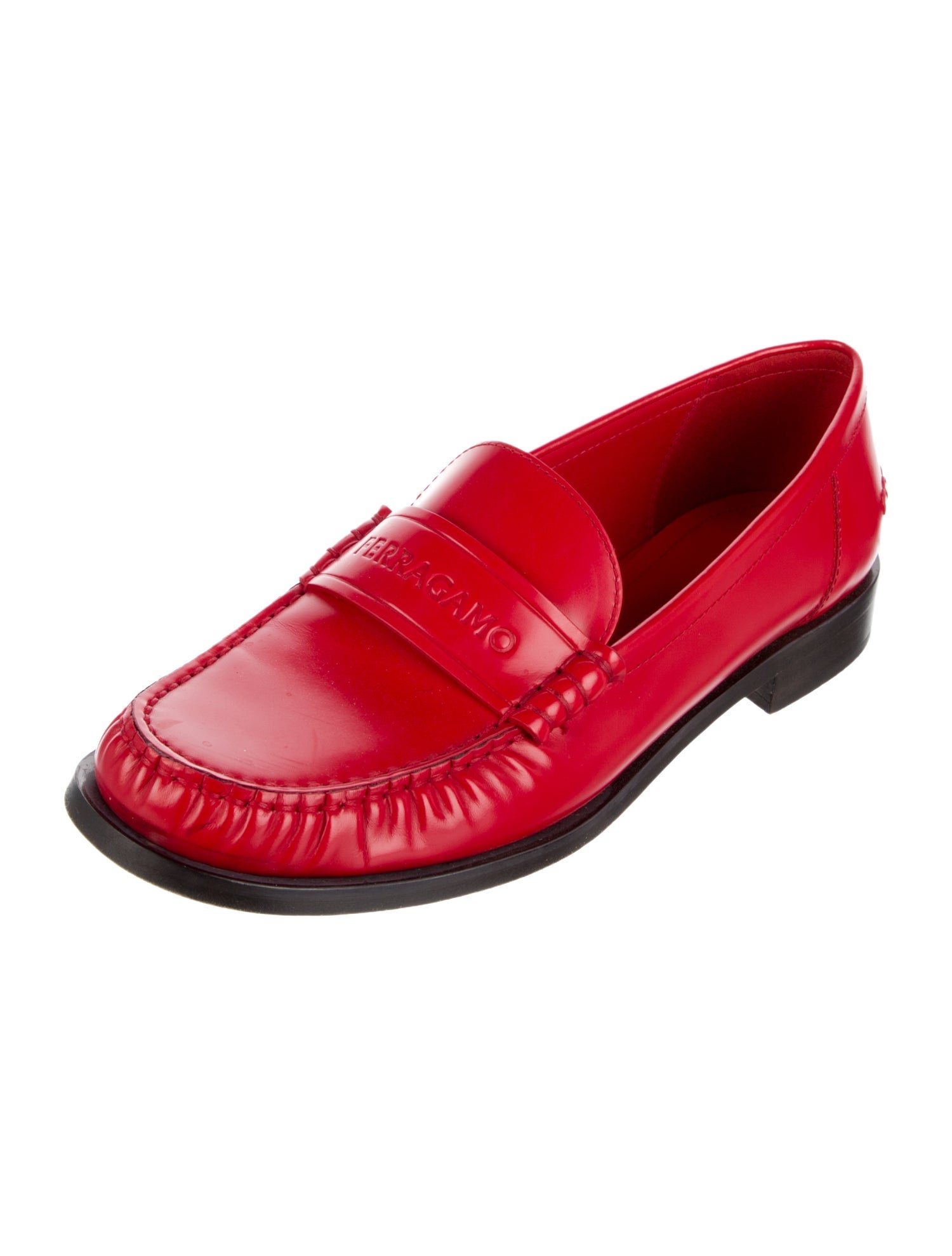 Ferragamo Horsebit Accent Leather Loafers