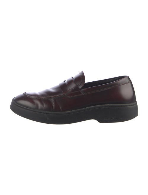Ferragamo Gancini Logo Leather Dress Loafers