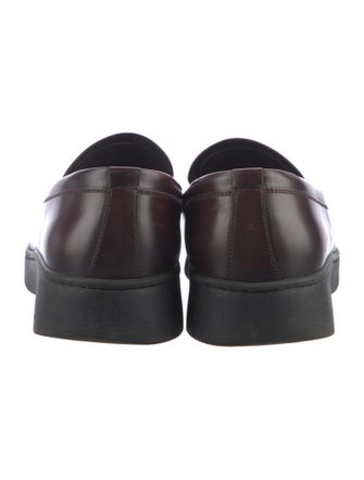 Ferragamo Gancini Logo Leather Dress Loafers
