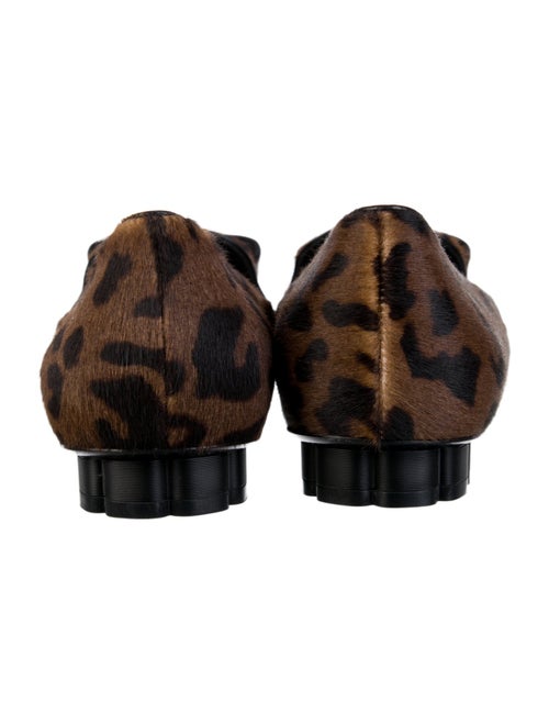 Salvatore Ferragamo Calf Hair Animal Print Loafers