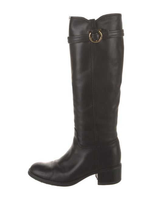 Ferragamo Leather Riding Boots