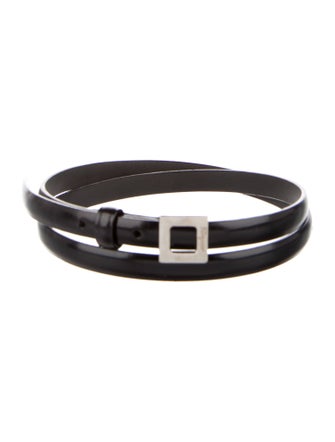 Salvatore Ferragamo Skinny Leather Waist Belt