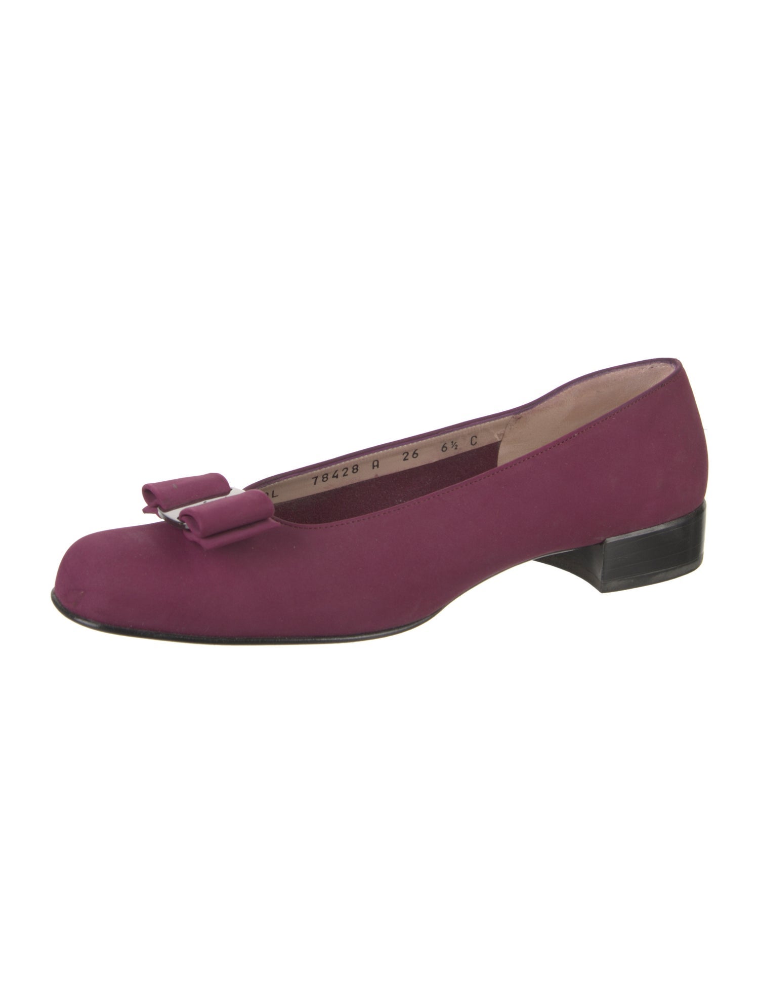 Ferragamo Leather Bow Accents Flats