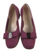 Ferragamo Leather Bow Accents Flats