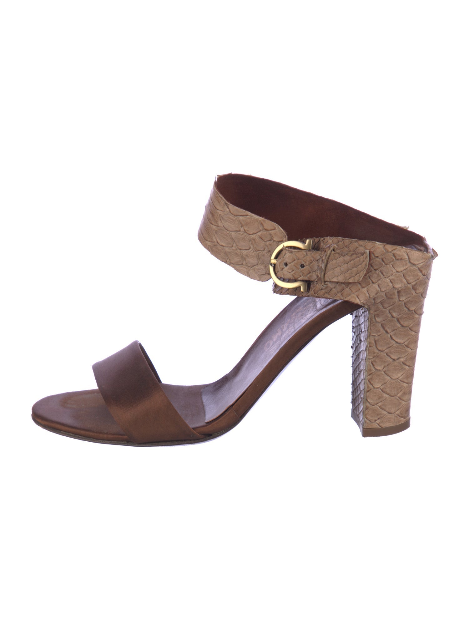 Ferragamo Snakeskin D'Orsay Pumps