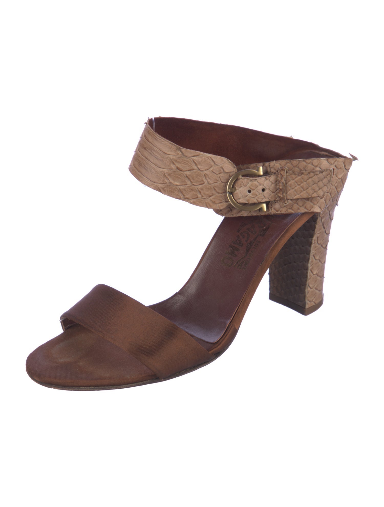 Ferragamo Snakeskin D'Orsay Pumps