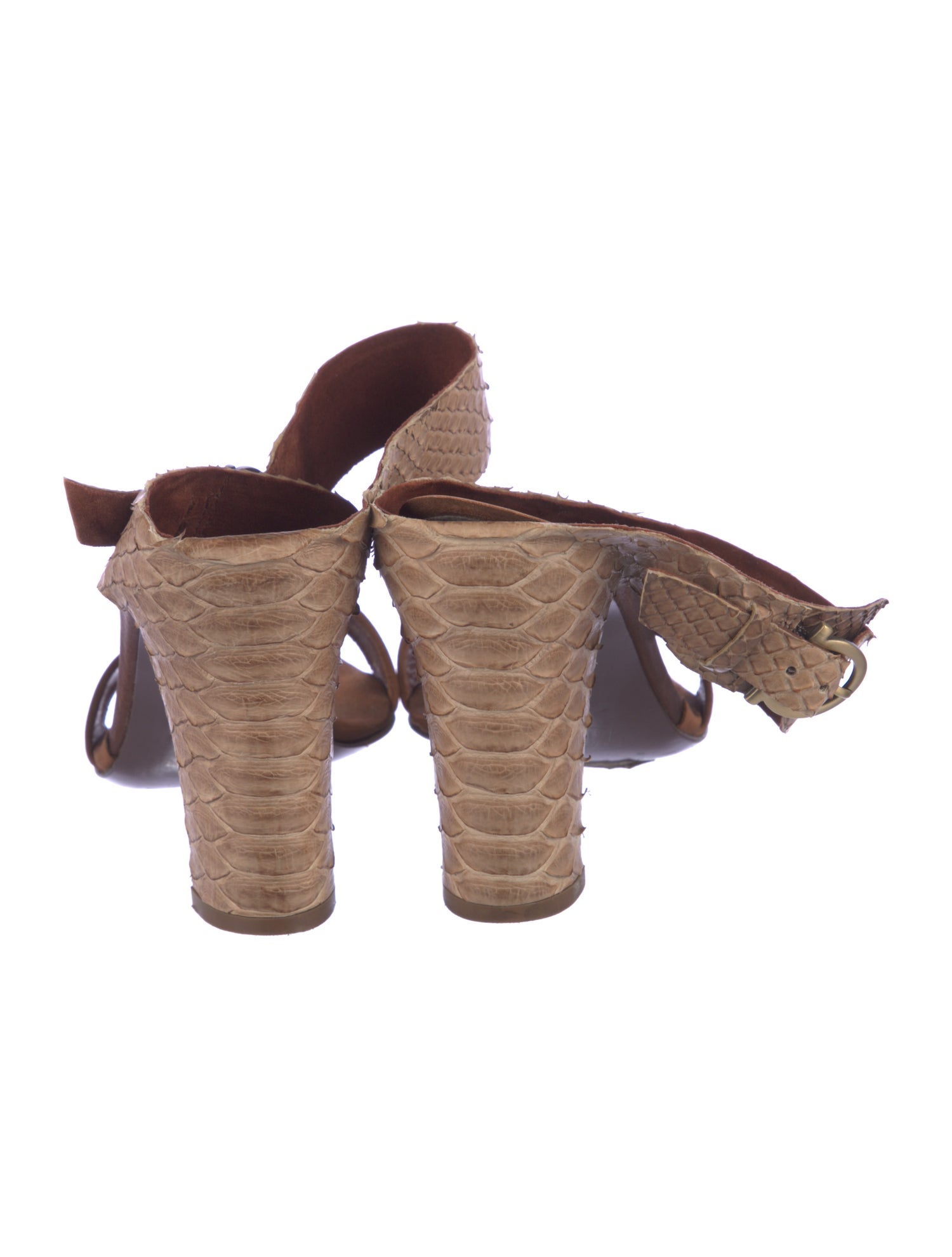 Ferragamo Snakeskin D'Orsay Pumps