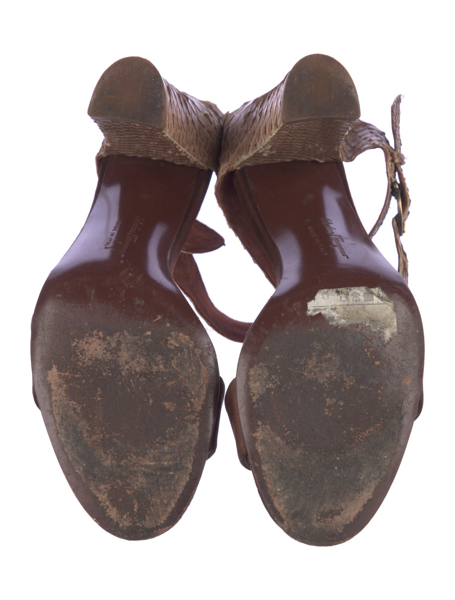 Ferragamo Snakeskin D'Orsay Pumps