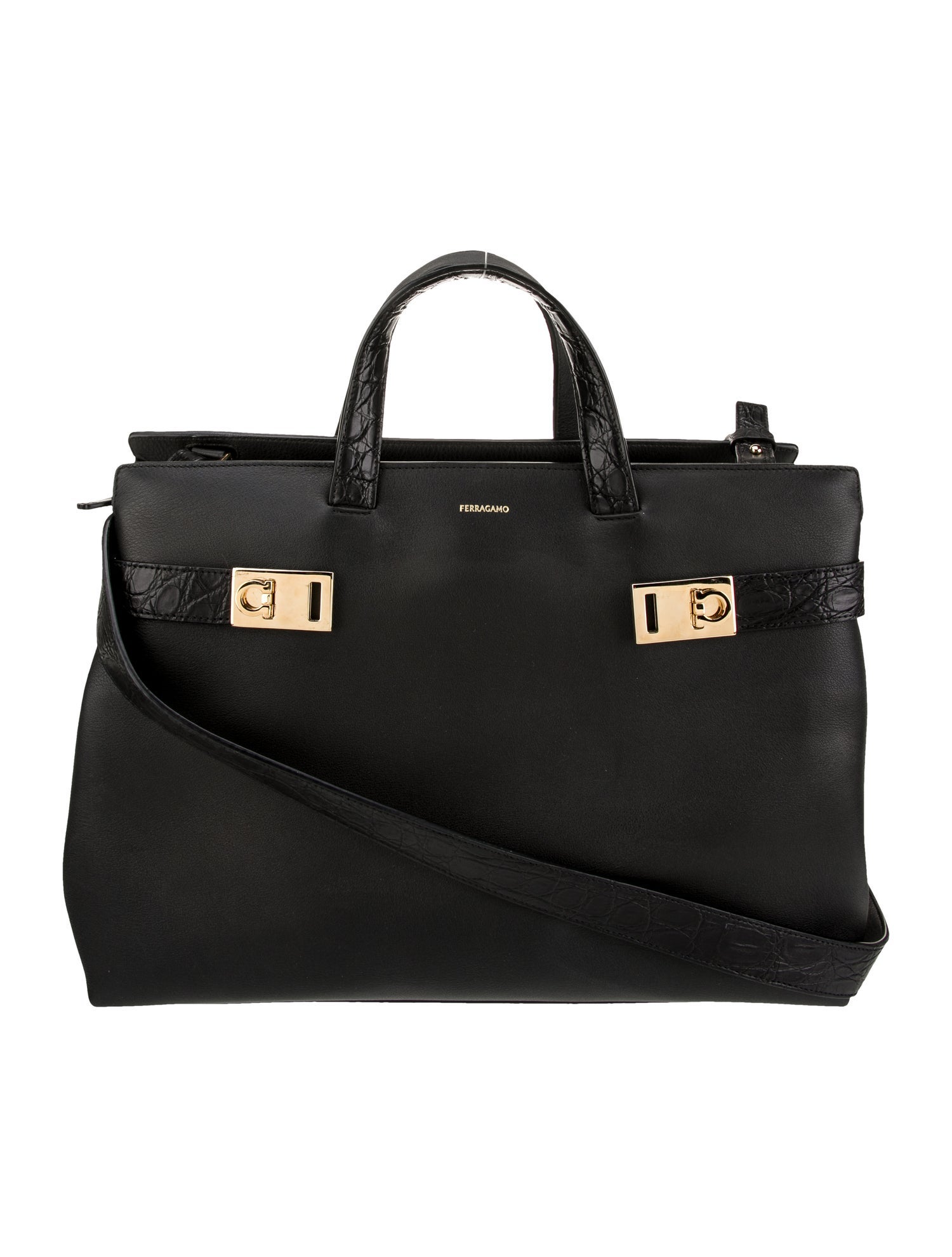 Ferragamo Leather Weekender Bag