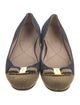 Ferragamo Denim Printed Ballet Flats