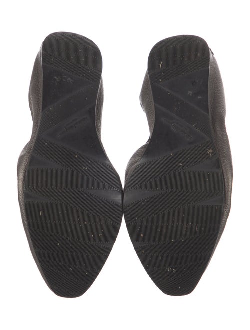 Ferragamo Leather Bow Accents Ballet Flats