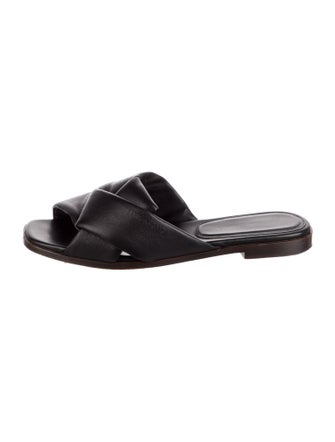 Ferragamo Leather Slides