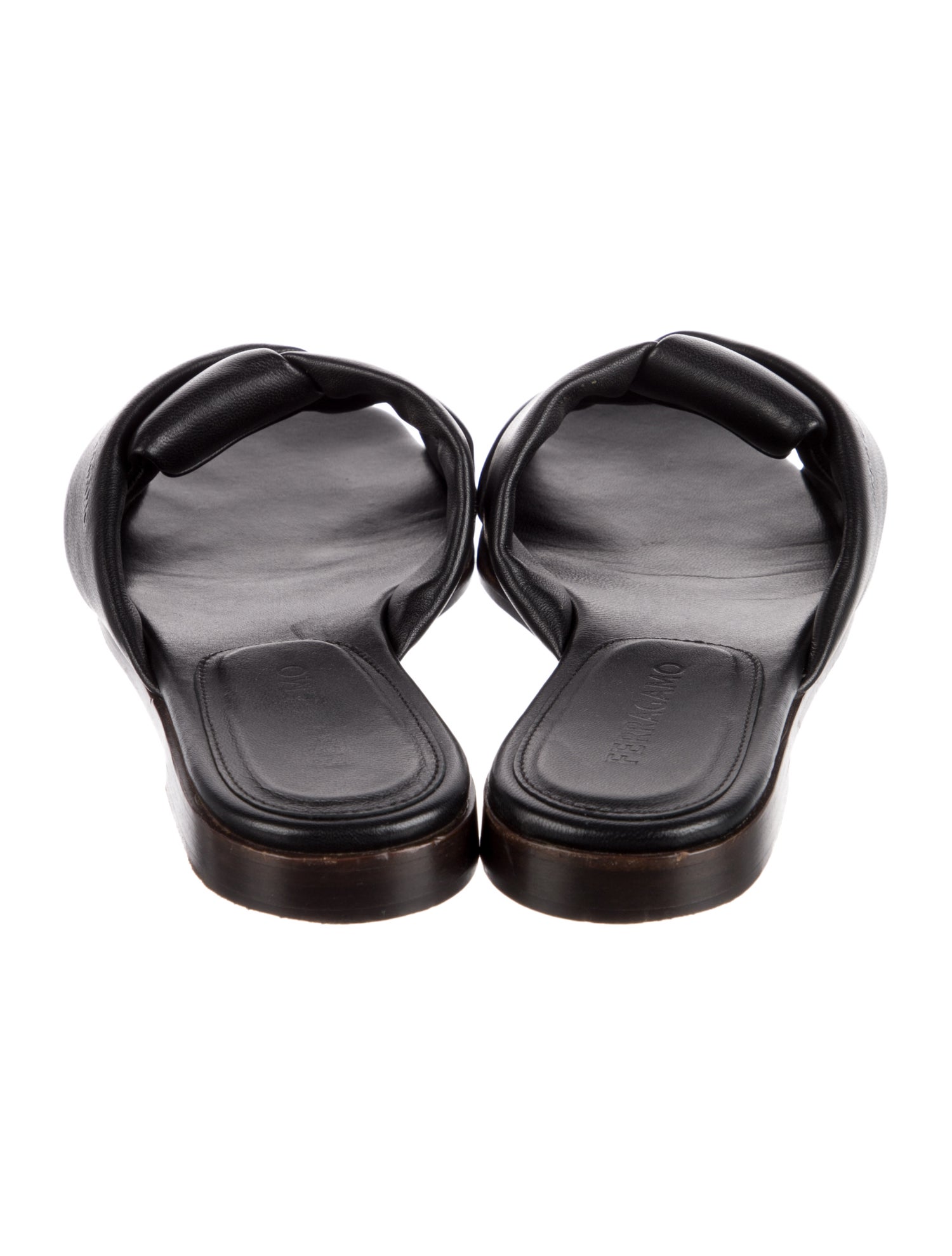 Ferragamo Leather Slides