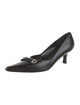 Ferragamo Gancini Logo Leather Pumps
