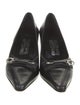 Ferragamo Gancini Logo Leather Pumps