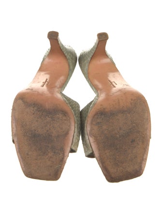 Ferragamo Snakeskin Animal Print Slides