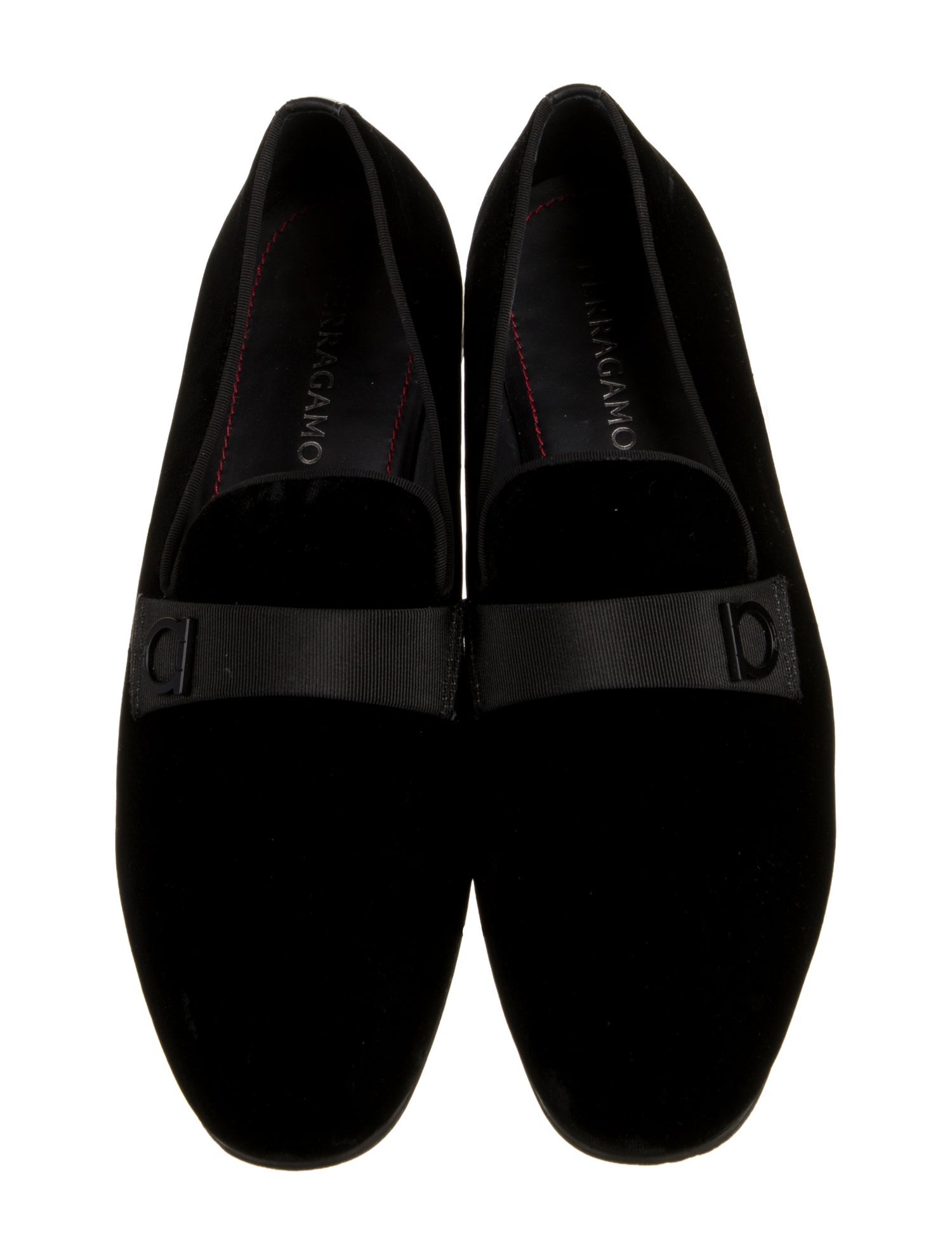 Ferragamo Horsebit Accent Velvet Dress Loafers