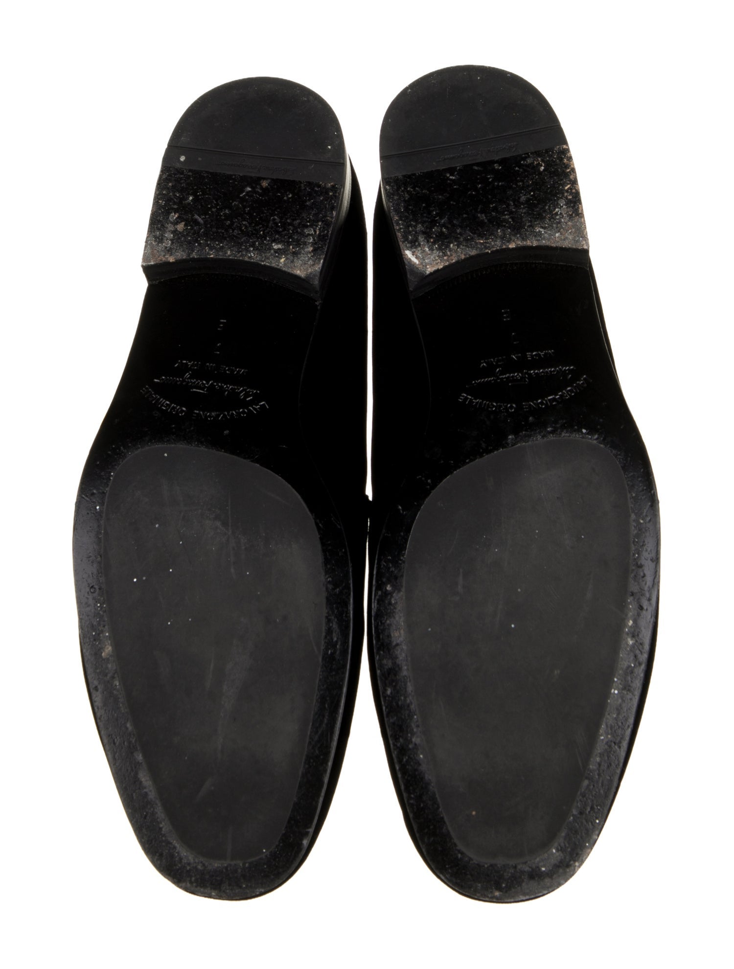 Ferragamo Horsebit Accent Velvet Dress Loafers