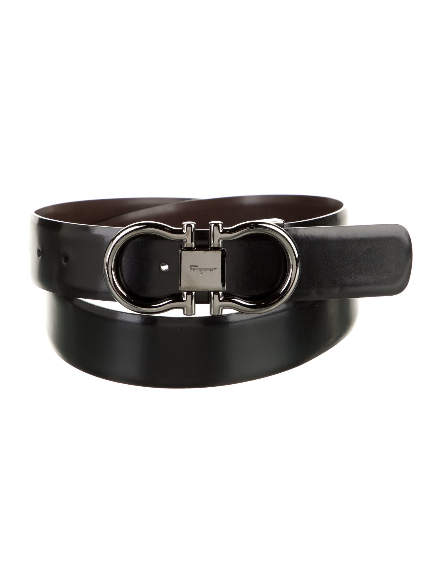 Ferragamo Gancini Logo Leather Belt Kit