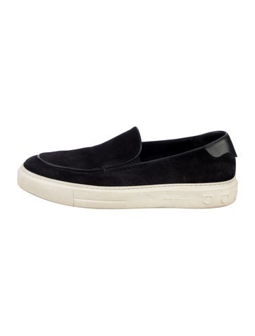 Ferragamo Loafers Gancini Logo Suede 10.5