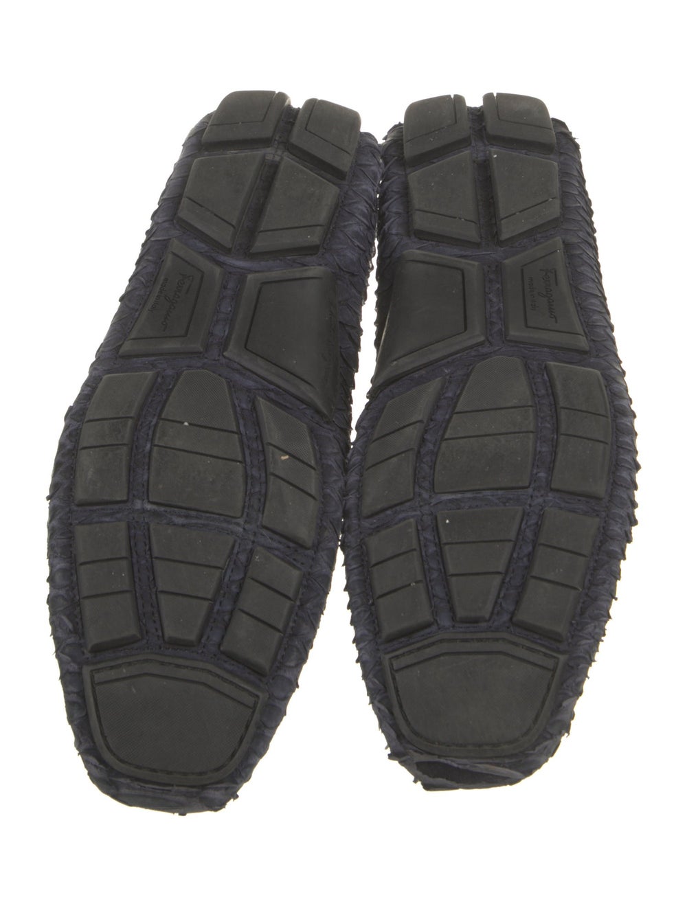 Salvatore Ferragamo Python Drivers Blue Square-To… - image 5