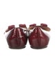 Ferragamo Vara Bow Accent Patent Leather Ballet Flats