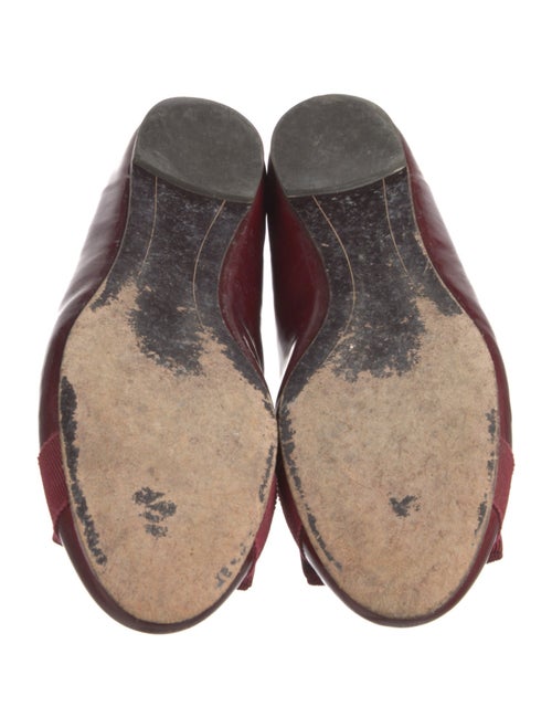 Ferragamo Vara Bow Accent Patent Leather Ballet Flats