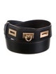 Salvatore Ferragamo Leather Eyelet Trim Waist Belt