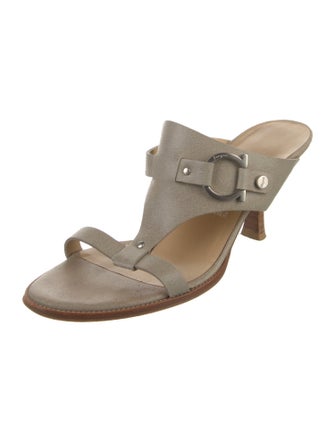 Ferragamo Horsebit Accent Leather Slides