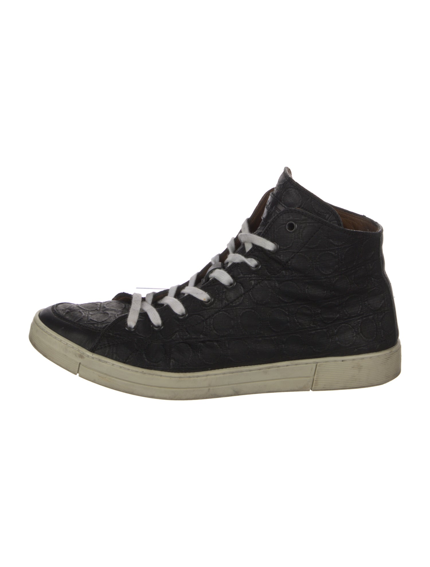 Ferragamo Leather Printed Sneakers