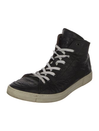 Ferragamo Leather Printed Sneakers