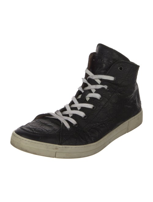 Ferragamo Leather Printed Sneakers