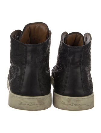 Ferragamo Leather Printed Sneakers