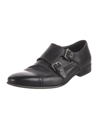 Ferragamo Leather Monk Straps