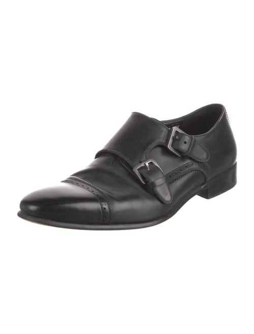 Ferragamo Leather Monk Straps